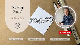 Ponio - How to Draw This Zentangle Pattern by Damy Teng