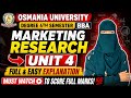 MR UNIT-4 | Degree semester-4 BBA Marketing Research UNIT-4 full explanation✅| 2026 O.U |💯Full Marks