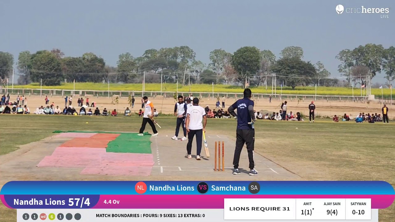 Samchana vs Nandha Lions live cricket match | ch.sube Singh memorial cup Dohka hariya live - ch.sub