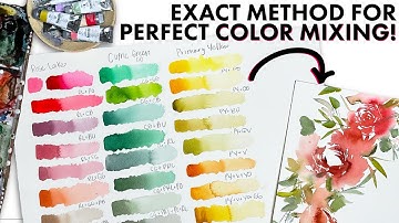 The EXACT METHOD to mix a cohesive color palette with watercolor!