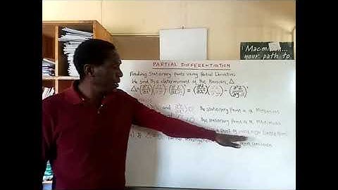 Partial Differentiation: Distinguishing Stationary Points