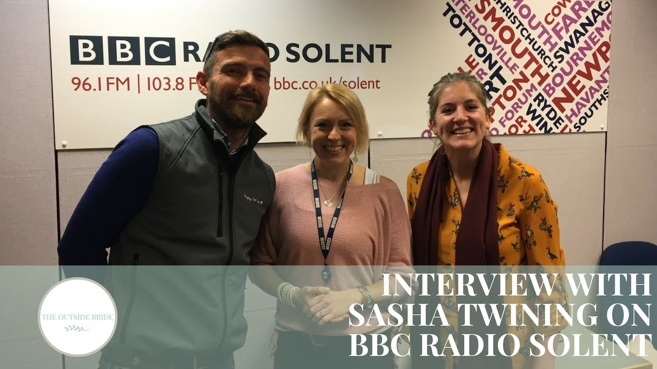 On BBC Radio Solent with Sasha Twining discussing getting married and having an outdoor wedding