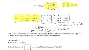 Isométrie vectorielle en dimension 3 cours PT