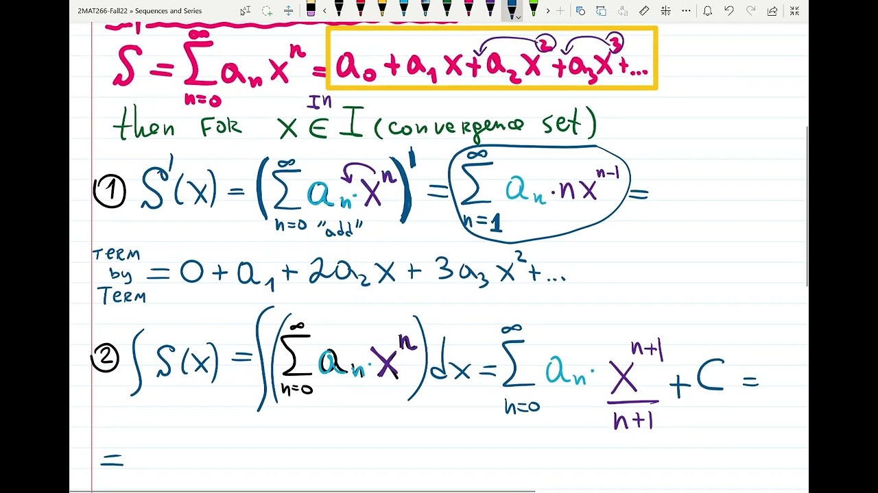 8.6HW#1,2,3: Intro, Functions as power series, Geometric S. and derivatives and Integrals of series