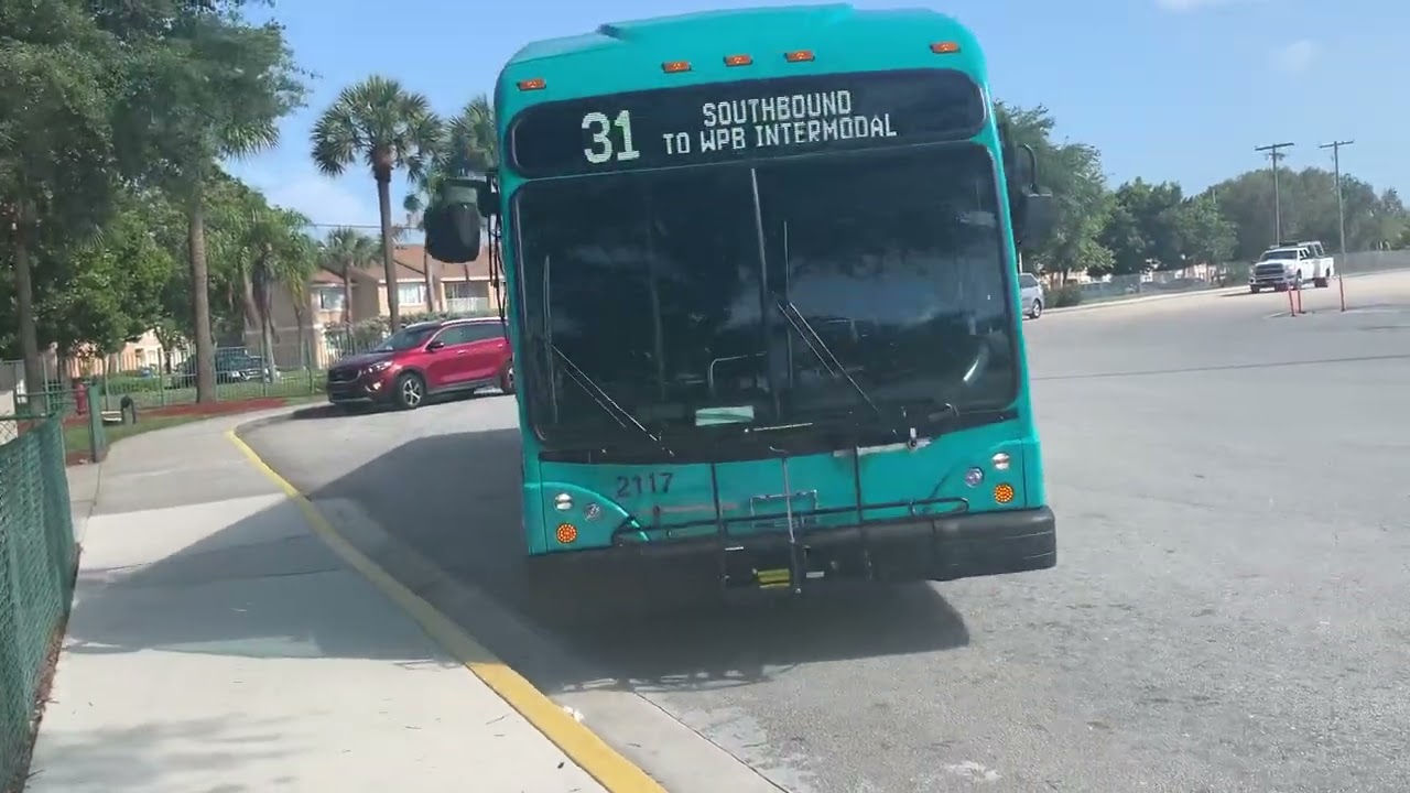 Palm Tran 2021 Gillig BRT Plus 40 2117 On Route 31 Arriving At palm-tran-2021-gillig-brt-plus-40-2117-on-route-31-arriving-at