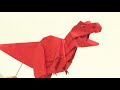 【制作早送り】折り紙作品ティラノサウルス(ver.2025)ができるまで【Origami / Tyrannosaurus】