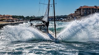 ⛔🔊ÉNORME HOULE LONGUE, LES BATEAUX SONT FACE À LA PUISSANCE DE OCÉAN À CAPBRETON. 🌊😱 