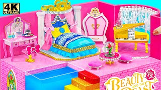 Making Luxury Pink House with Disney Princess Bedroom, Cute Makeup Set, Pool ❤️ DIY Miniature House