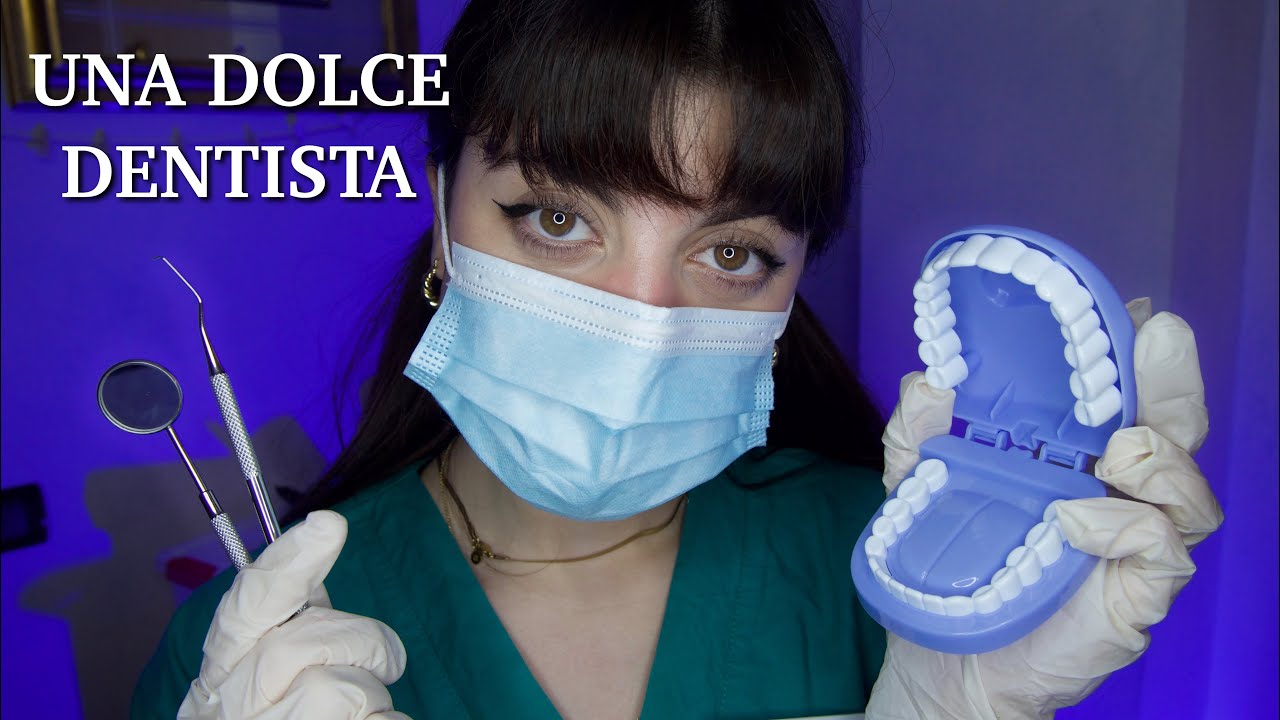 PULIZIA DEI DENTI RILASSANTE 🦷🪥(gloves sounds, dentista roleplay, personal attention) ASMR ITA
