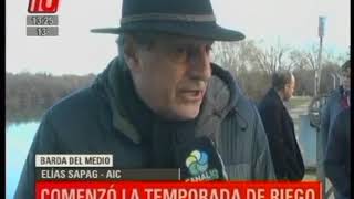 Barda del Medio: Comenzó la temporada de riego