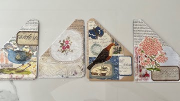 #roxysweeklychallenge 2024 | WEEK 34 | diagonale wikkeltabbladen gemaakt van enveloppen