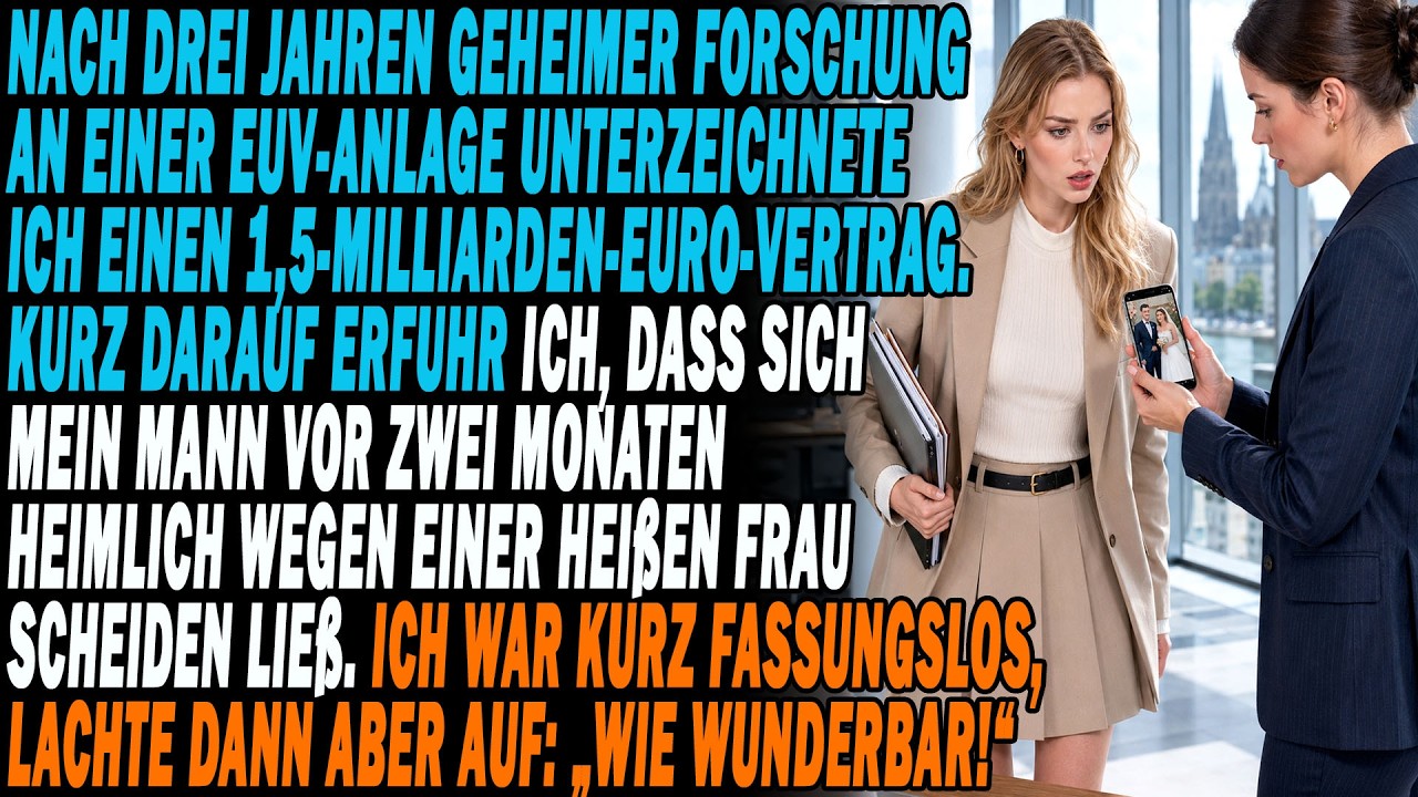 Ich stand da, den Stift in der Hand, und hörte den Beamten sagen: „Ihr aktueller Status wird als geschieden geführt.“ Ich hatte 72 Stunden nicht geschlafen, kam direkt aus dem Reinraum, und das...