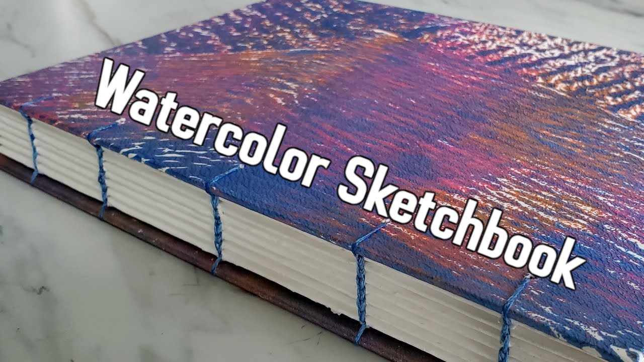 Japanese Stab Stitch Sketchbook with cotton rag paper for watercolours -  BOUND