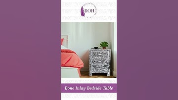 "Elegance by your side Bone Inlay Bedside Tables."
