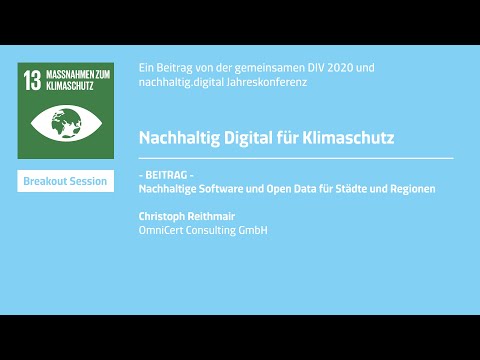 SDG 13 - Nachhaltige Software und Open Data für Städte und Regionen (OmniCert Consulting GmbH)