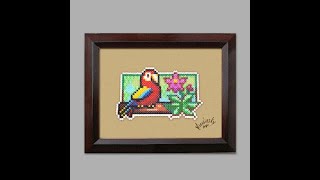 Cuadros Beads Aves 15x20 cm