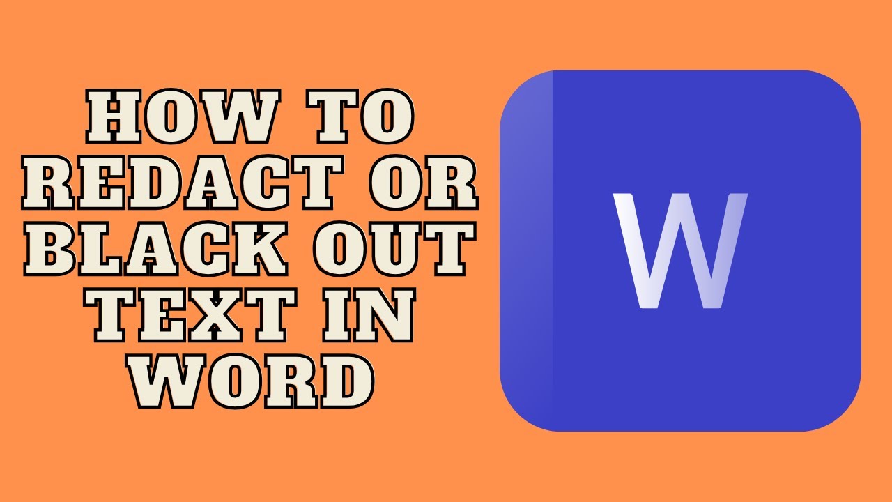 Redact & Black Out Text in Word – Step-by-Step Tutorial - YouTube
