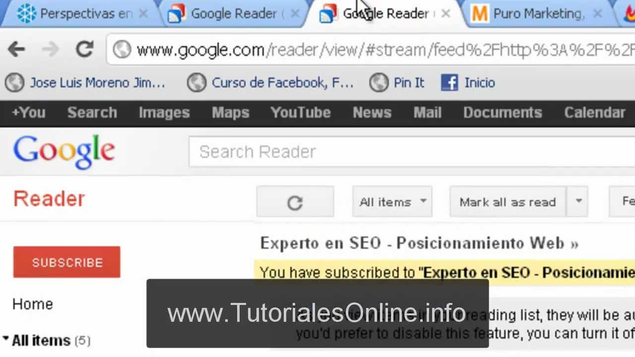 google reader Update COMO UTILIZAR GOOGLE READER (PROGRAMA LECTOR DE RSS)