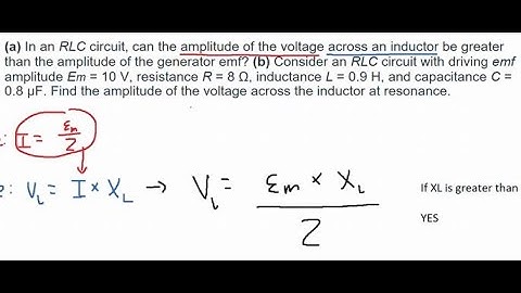 (a) In an RLC circuit, can the amplitude of the voltage across... | Physics Electricity & Magnetism