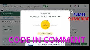GFG POTD 24/04/2024 IN C++ MOST IMPORTANT INFORMATION | CODE IN COMMENT #geeksforgeeks #gfg #potd