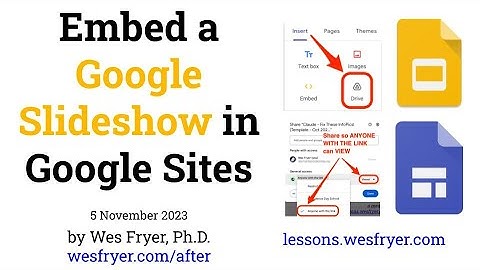 Embed a Google Slideshow in Google Sites (Tutorial Video)