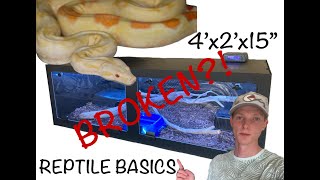 Reptile Basics VE 4'x2'x15" Enclosure | Broken?!