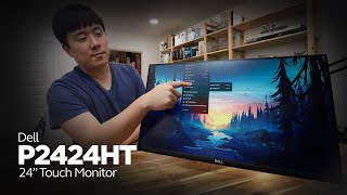 Dell 24" Touch Monitor Unboxing, Set Up & Testing - P2424HT - USB-C Hub Productivity Monitor