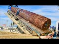 Dangerous Idiots Logging Chainsaw Giant Tree Cutting Skill, Heavy Fastet Transport Load Fails Truck