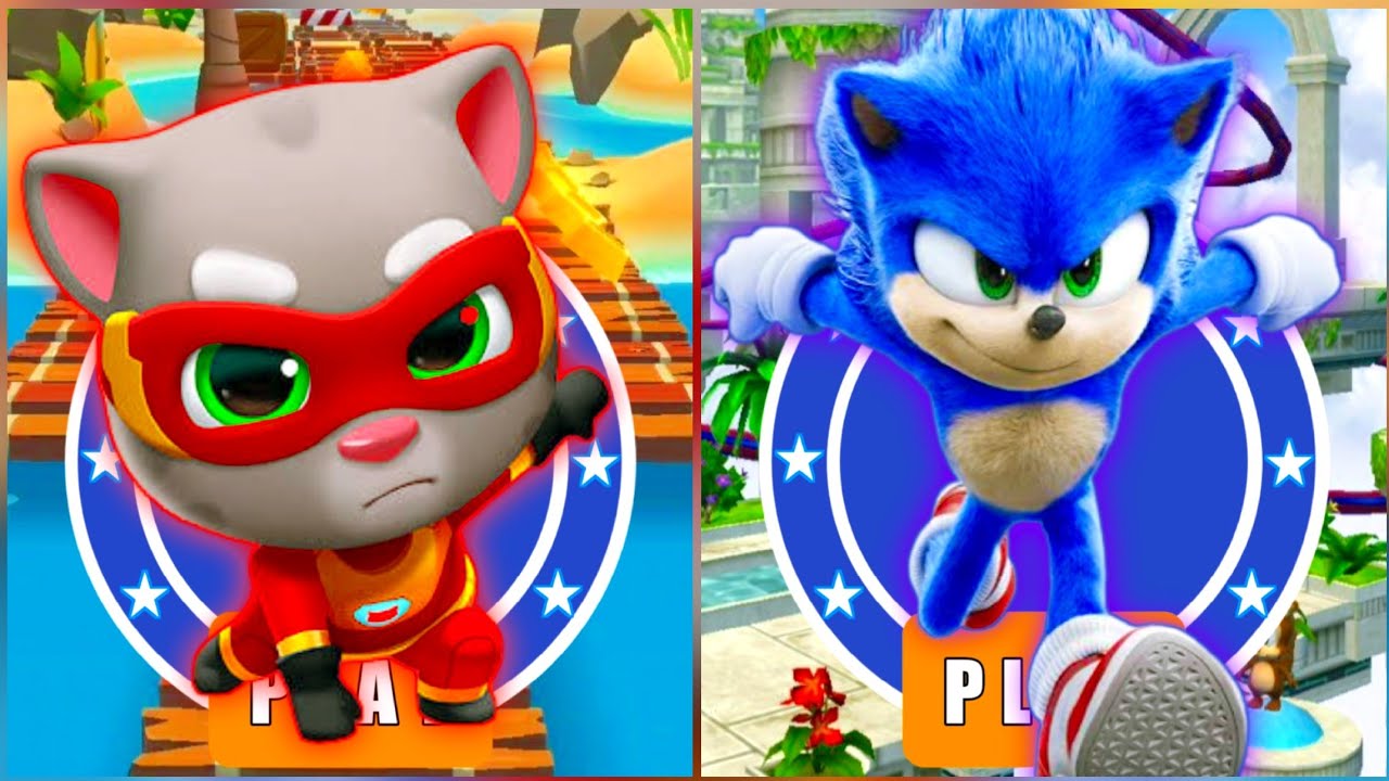 Tom Hero Dash vs Movie Sonic Dash | All Character Unlocked - YouTube