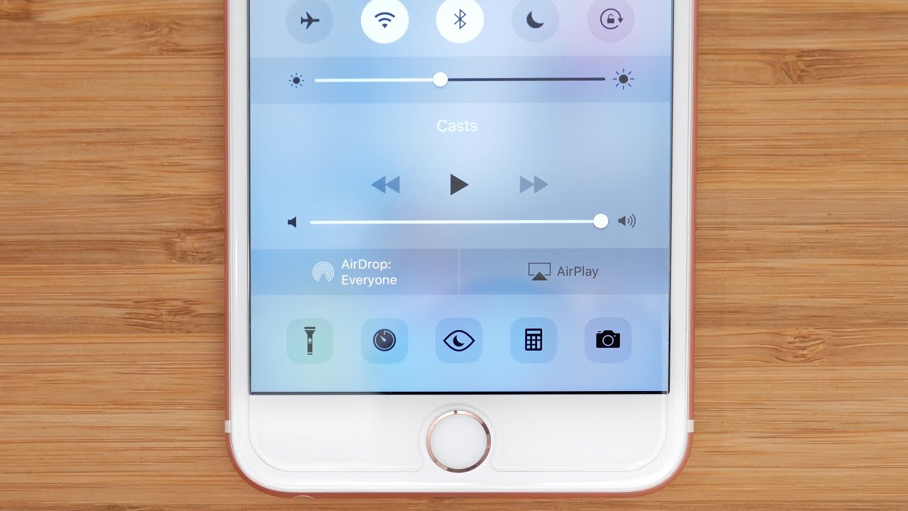 Airplay 10. Shift Control Center. Apple Control Centre.