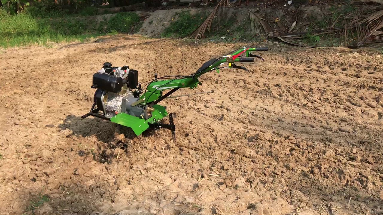 Kirloskar 8 HP GARDEN TILLER IN DRY PADDY FIELD ALAPPUZHA KERALA YouTube