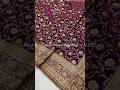 💜 Wine colour banarasi satin silk saree with delicate floral jaal detailing and a lace border ✨🫶