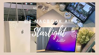 ✨🌟 starlight NEW m2 macbook air (aesthetic) | unboxing + setup