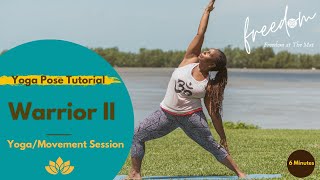 How To Do Warrior 2 (Quick 6 Minutes of Yoga) 🪴 Easy Sequence focuses on Back and Leg Muscles