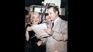 Marilyn Monroe with Jimmie Baker for Walter Winchell's radio program on ABC, December 23  1953.