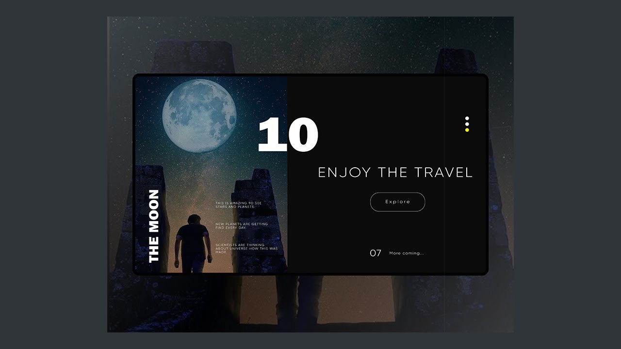 ENJOY THE MOON SIGHT UI/UX DESIGN #111 #moon #landing #universe #space ...