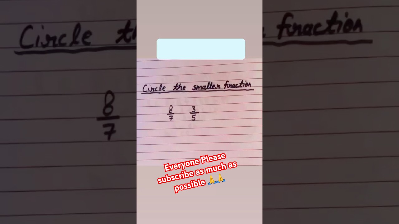 Circle the smaller fraction ||