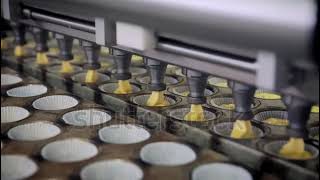 stock footage apply automate automated automatically automation bake bakery baking pan baking tin ba