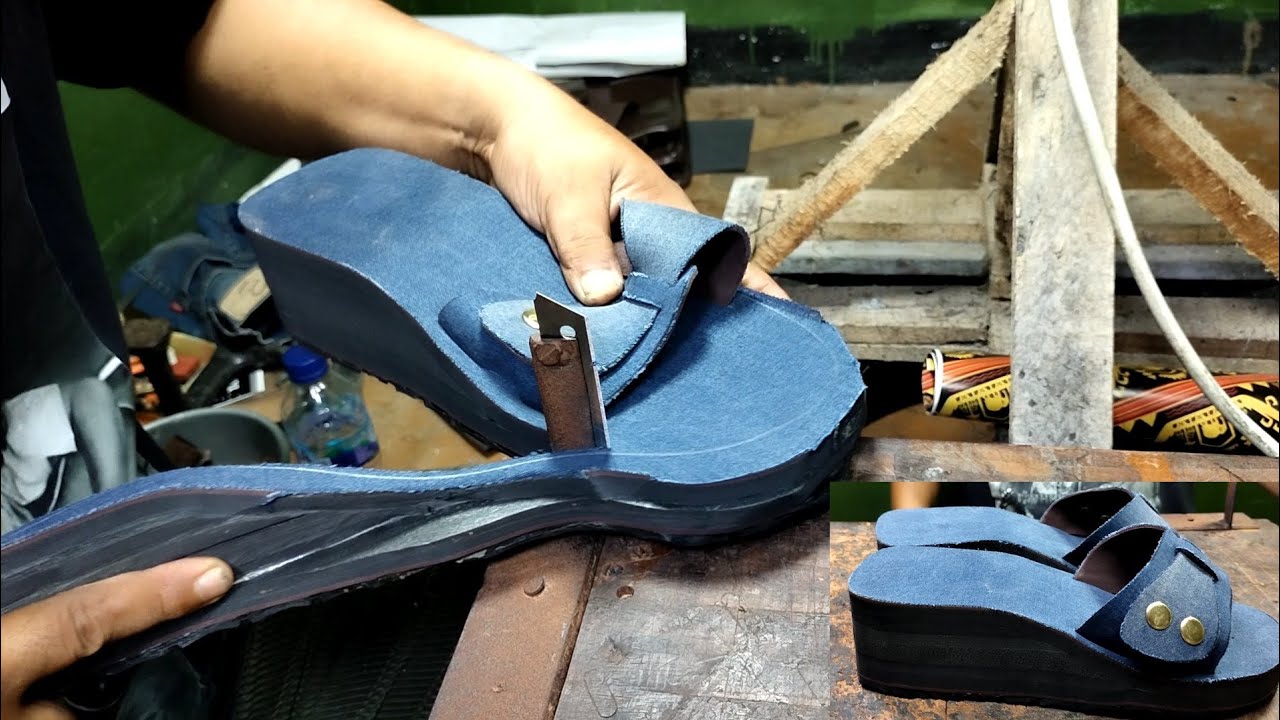 Membuat sandal dari bahan limbah
