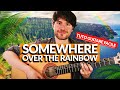 Iz somewhere over the rainbow  tuto guitare facile exo transitions