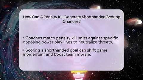 How Can A Penalty Kill Generate Shorthanded Scoring Chances? - Puck Stats Central