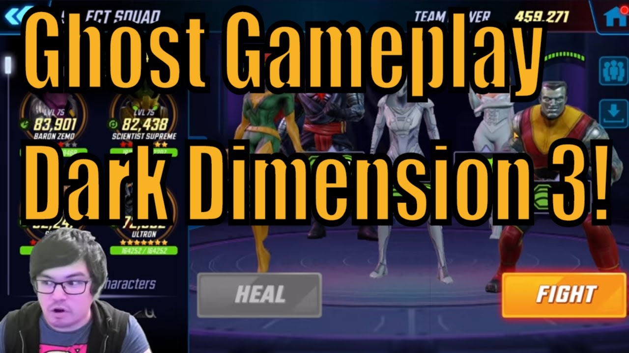 Dark Dimension 3 Node 7 / Global 3 Ghost Gameplay! Marvel Strike Force