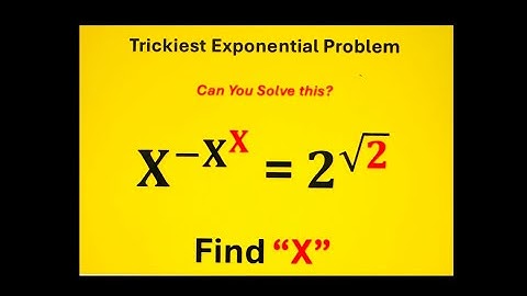 Trickiest Exponential Problem! #learnmath #maths #exponentialequations #exponents #mathisfun