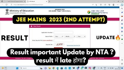 JEE Mains 2023 - 2nd Attempt Result Big Update By NTA 🔥 April Attempt Result #jeemains2023