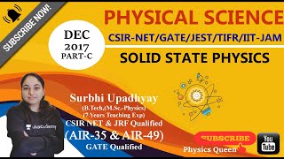 CSIR-NET PHYSICAL SCIENCE DEC-2017 SOLID STATE PHYSICS PART-C SOLUTION