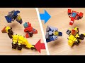 [LEGO Mini Robot Tutorial] Dinosaurs Transformer Mech - Baby Dinobot Friends/ミニレゴ合体ロボ/미니 레고 합체로봇