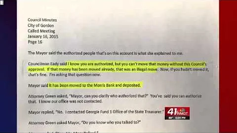 Gordon Mayor moves money, council members claim 'i...