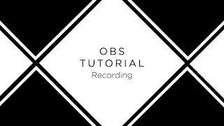 OBS: Recording
