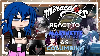 Mlb react to Marinette Akumatized as Columbina | gacha club | mlb x Genshin \\ 1/1 🇧🇷🇺🇸