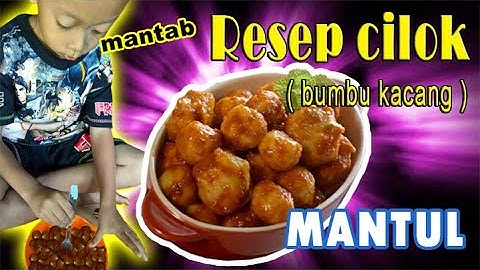 RESEP CILOK  BUMBU KACANG ( mengenang masa SD )